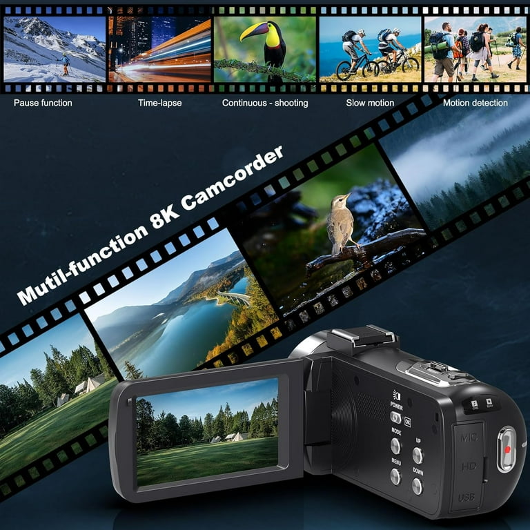 Video Camera Camcorder 8K 88MP Wifi Vlogging Camera for Youtube