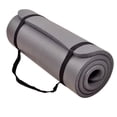 thumbnail image 3 of Esterilla de yoga para pilates, espuma viscoelástica de 10 mm de grosor, gris, 180 x 60 cm, 3 of 5