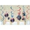 Captain America 'Winter Soldier' Hanging Swirl Decorations (12pc)