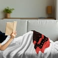 thumbnail image 3 of Spanish Soft Flannel Fleece Throw Blanket, Traditional Dancer Woman with Polka Dotted Dress, Cozy Plush for Indoor and Outdoor Use, 50" x 70", Charcoal Grey Vermilion, by Ambesonne, 3 of 5