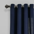 thumbnail image 5 of Lush Decor Fau x Linen Grommet Window Curtain Panels - Blue - 52 x 84, 5 of 11