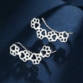 thumbnail image 2 of Cat Ear Cuff Paw Print Stud Earrings, Stylish and Elegant Earrings for Women, 2 of 6