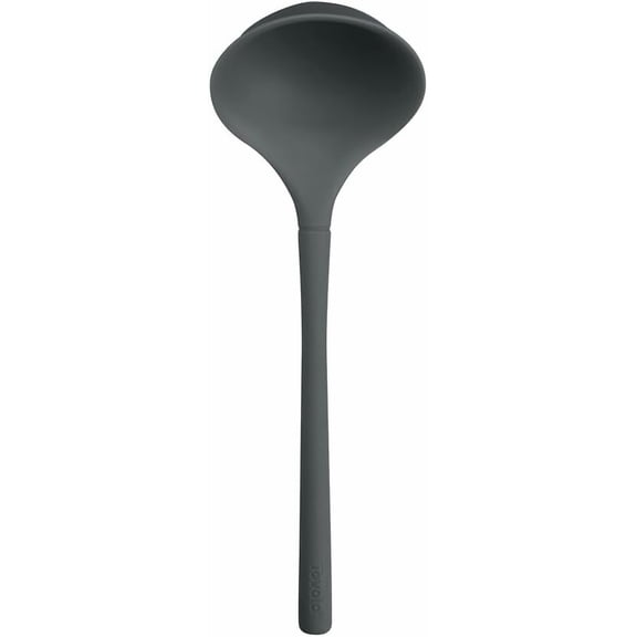 Tovolo Flex-Core Small Silicone Ladle, Sauce and Gravy Spoon, Charcoal Gray