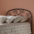 thumbnail image 2 of Grafton Metal Headboard Panel with Prominent Scrollwork and Decorative Castings, Rusty Gold Finish, Full, 2 of 10