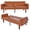 Pu Leather Brown, variant on MIKIBAMA 68.Inch Black 2 Seat PU Leather Mid Century Modern Convertible Futon Sofa Bed Tufted Split Back With Solid Wood Legs for Small Spaces