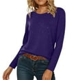 thumbnail image 4 of Ounisa Womens Slim Fit Velvet Burnout Top Cowl Neck Long Sleeve See Through Shirt Blouses Tops, 4 of 7