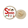 thumbnail image 1 of España símbolo nacional el patron de referencia Broche de oro metálico circular, 1 of 3