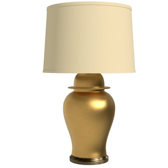 28.5" Golden Temple Jar Lamp