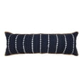 thumbnail image 2 of Laddha Home Designs Handwoven Flanged Border Striped Cotton Lumbar Pillow Cover - 36" - Blue and, 2 of 9