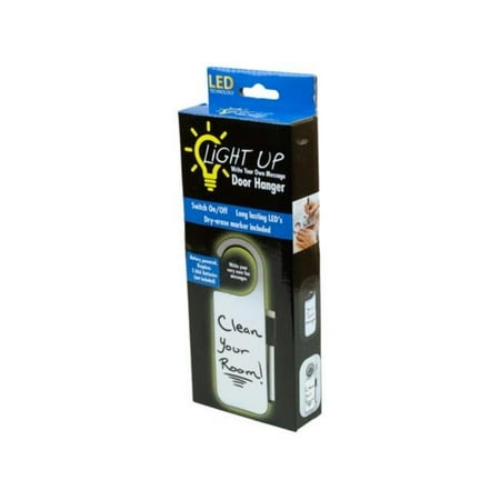 

Kole Imports GE080-8 Light Up Write Your Own Message Door Hanger - Case of 8