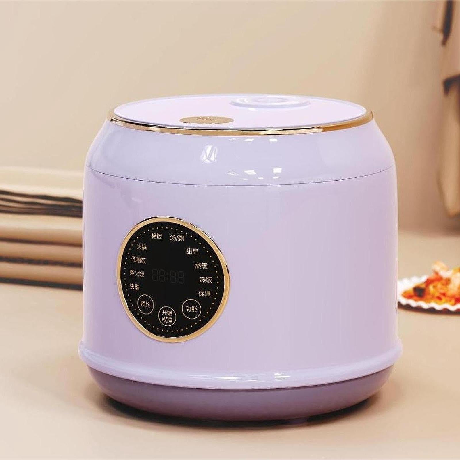Fancyes Digital Rice Cooker Auto Keep Warm 2L 7 Cooking Function for Pasta Eggs Soup