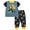 Gray / black, variant on John Deere Tractor Raglan Pajama Shirt and Pajama Pants Sleep Set Toddler to Little Kid