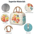 thumbnail image 4 of Lunch Bag Lunch Box for Women Reusable Insulated Lunch Cooler Bags,Large Capacity for Work Travel Picnic,Water-Resistant Pioneer Colorful Floral Lunch Tote Bag Gifts for Woman Mom Beige, 4 of 6