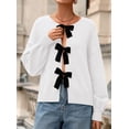 thumbnail image 4 of Suéter PRETTYGARDEN con Lazo Frontal Manga Larga Blanco XXL, 4 of 8