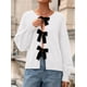 thumbnail image 4 of Suéter PRETTYGARDEN con Lazo Frontal Manga Larga Blanco XXL, 4 of 8