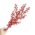 thumbnail image 4 of Teissuly Artificial Red Berry Stems Holly For Christmas Tree Decorations For Crafts Holiday And Home Decor, 4 of 7