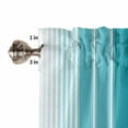 thumbnail image 5 of Hokiten Rod Pocket Curtain Valance, Turquoise Ombre Stripe Farmhouse Window Valance for Living Room, Bedroom, Kitchen Farmhouse Simple Striped 42"W x 12"L, 5 of 8