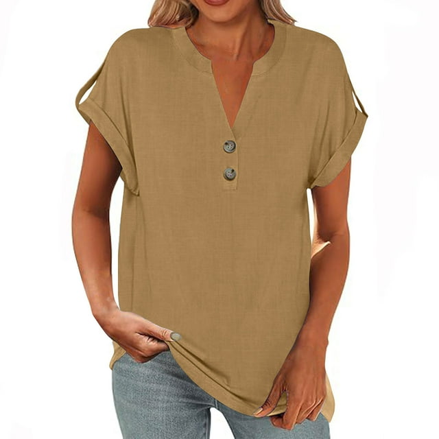 Yuyuzo Haut Court d'Entraînement pour Femmes Col Rond T-Shirts Athlétiques Manches Courtes Yoga Course Court Basique