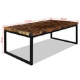 thumbnail image 4 of vidaXL Table Basse Résine de Teck 110x60x40 cm Noir et Brun, 4 of 5