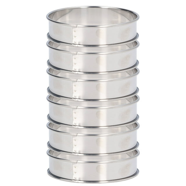 Stainless Steel Crumpet Rings Double Volume Easy Demoulding DIY English Muffin Rings for Home Food Making Tool