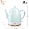 thumbnail image 4 of Pinky Up Noelle 1.5 L Ceramic Gooseneck Spout Electric Tea Kettle with Temperature Control - Cordless Design for Boiling Water Pot, Mint, Rose Gold, 4 of 5