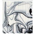 thumbnail image 3 of Ambesonne Marble Print Shower Curtain, Trippy Unusual Forms, 69"Wx75"L, Black Pale Grey Dust, 3 of 3