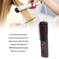 thumbnail image 3 of Plancha De Pelo Eléctrica, Cepillo De Plancha De Pelo Mini Calentamiento Rápido Inalámbrico Para Cabello Corto, 3 of 7