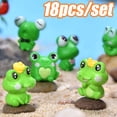 thumbnail image 1 of Travelwant 18Pcs/Set Cute Frog Miniature Figurines Mini Garden Frog Ornaments Animals Model Fairy Garden Miniature Moss Landscape DIY Craft for Home Party, 1 of 7