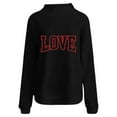 thumbnail image 3 of Yievot Valentines Sweatshirts for Women Oversized Casual Mock Neck Pullover Sweatshirts Long Sleeve Holiday Vacation Graphic Tops, 3 of 5