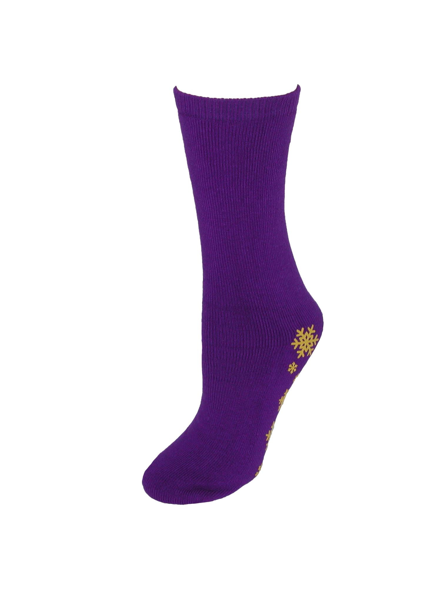 TruFit tru fit girl's slipper socks with gripper soles