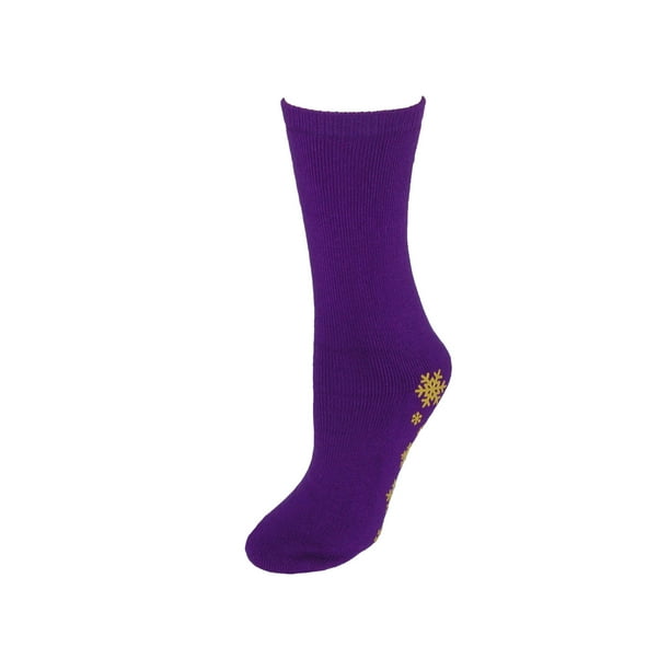 TruFit tru fit girl's slipper socks with gripper soles