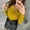 Yellow, variant on AOOCHASLIY Sweaters Fall Clothes Women's Fashion Winter Casual Zipper Round Neck Sleeve Solid Color Sweater Tops Blouse