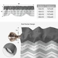 thumbnail image 6 of Grey Chevron Tie Up Valance Curtains for Windows, Kitchen Curtains Window Treatments, Geometric Ocean Abstract Wavy Striped White Short Window Shades Valances for Bedroom Bathroom Cafe 42"x18", 6 of 8