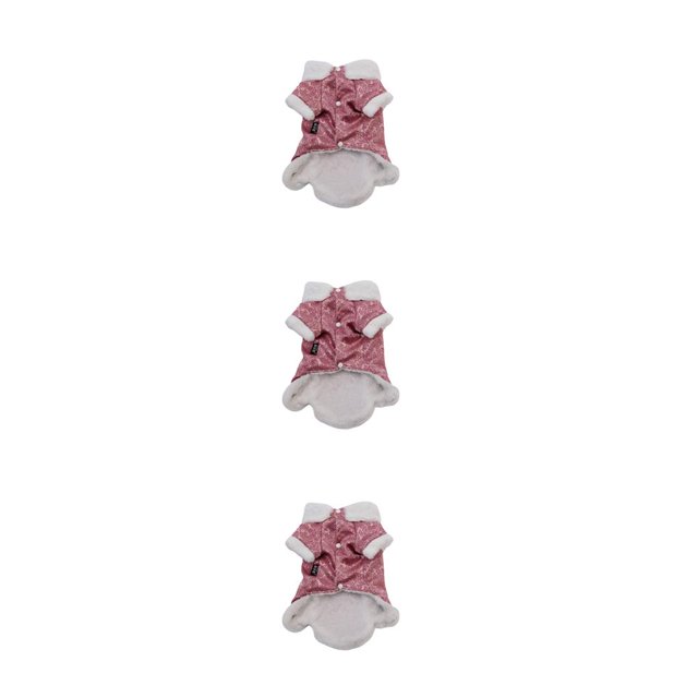 Methold Ropa para mascotas engrosada, cómoda, ropa para mascotas con botones, trajes Tang, abrigos para festivales de primavera, disfraces para otoño Rosado XS 3piezas Methold CBP183697