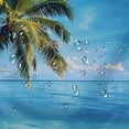 thumbnail image 5 of Orinice Palm Tree Blue Sky Water Bathroom Decor Set with Hooks Polyester Fabric Shower Curtain Set 69x72, 5 of 7