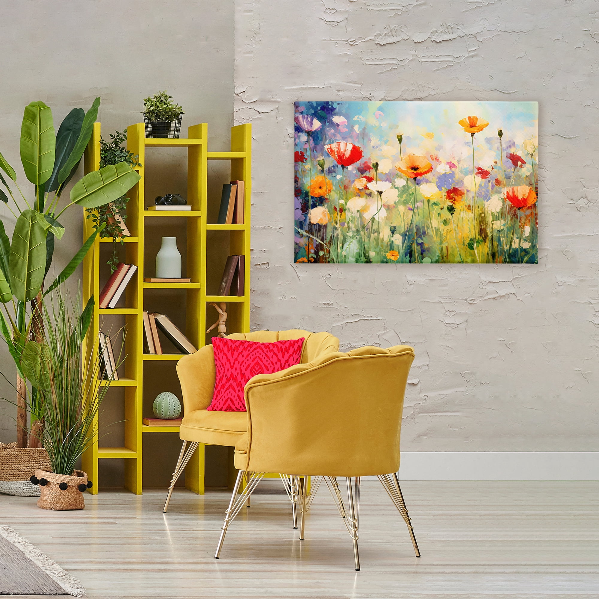 Stupell Industries Sunlit Meadow of Colorful Blooms Canvas Wall Art, design by Creative Studio