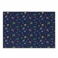thumbnail image 1 of Space Cutting Board, Doodle Style Cartoon Rocket Astronaut and UFO Alien Life Forms Earth Heavenly Bodies, Decorative Tempered Glass Cutting and Serving Board, Small Size, Multicolor, by Ambesonne, 1 of 1