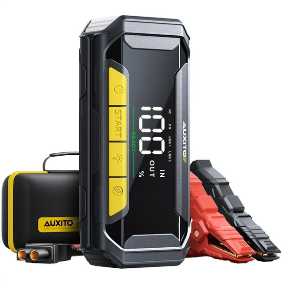 Restored AUXITO Jump Starter 8000A Peak Jump Box(All Gas,up to 10.0L Diesel Engine) 12V Car Portable Battery Jump Starter ,Auto Battery Booster Pack,with 3-Mode Flashlight (Refurbished)
