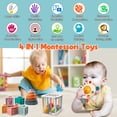 thumbnail image 2 of Juguetes Montessori Wuzhinesin para bebés de 6 a 18 meses con mordedor y papelera, 2 of 6