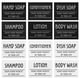 thumbnail image 1 of 12 etiquetas para baño, organizadoras, impermeables, para botellas rellenables, ideales para jabón de manos, champú, acondicionador y loción., 1 of 7