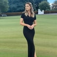 thumbnail image 4 of Women'S Long Sleeve Maxi Dress Ribbed Back Slit Button Down Bodycon Soft Going Out Elegant Party Dresses Black L, 4 of 9