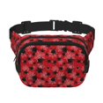 thumbnail image 1 of Fotbe A Web With A Spider 1 Cangurera Cuadrada con Estampado de Doble Capa, Bolsa de Cintura Ajustable Mini para Hombres y Mujeres, 1 of 9