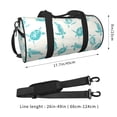 thumbnail image 4 of Xecao Turtle print Round Travel Duffel Bag is a foldable gym bag with an inner pocket, perfect for travel sports, 4 of 8