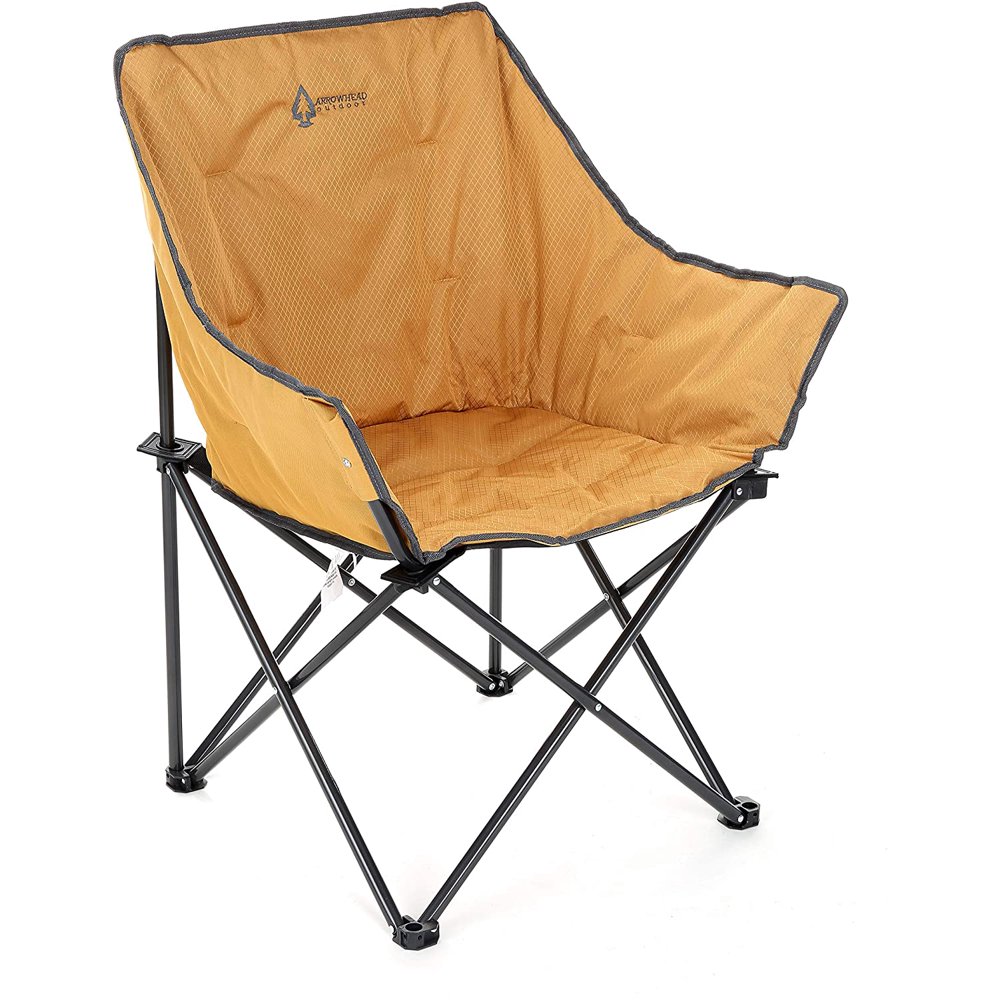 ARROWHEAD OUTDOOR Portable Folding Camping Quad Chair w/Lumbar Back