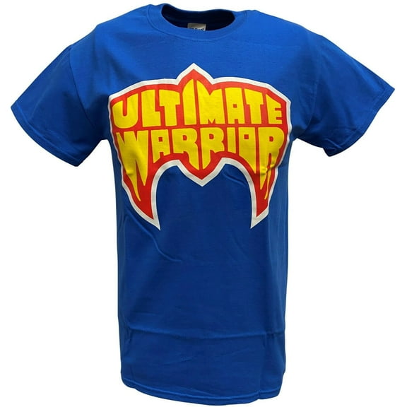 Ultimate Warrior Logo Mens Navy Blue T-shirt L