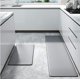 thumbnail image 1 of Nueva fábrica, venta al por mayor, gruesa, duradera, de Color sólido, antideslizante, impermeable, rectangular, antifatiga, alfombras de cocina, alfombrillas de pie Sincero Hogar, 1 of 6