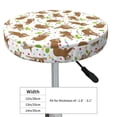 thumbnail image 2 of Uemuo Cute Sloth Pattern Round Bar Stool Seat Covers Washable Stool Cushion Slipcover Elastic Bar Chair Covers-14 inch, 2 of 7
