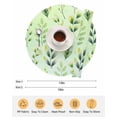 thumbnail image 6 of 15 Inch Round Placemats Set of 4, Green Leaves Non Slip Heat Insulation PP Table Mats, Summer Botanical Farmhouse Leaf Washable Place Mats for Kitchen Dining Party Table Decor, 6 of 7