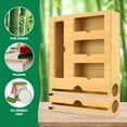 thumbnail image 3 of Bag Storage Organizer for Kitchen,Bag Organizer and Plastic Wrap Dispenser with Cutter, 6 In 1 Bamboo Bag Organizer for Kitchen Drawer, Food Storage Bag Organizer for Gallon,Quart,Sandwich,Snack, 3 of 8
