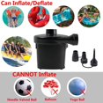 thumbnail image 7 of Nobie vivid Air Pump with 3 Nozzles Electric Air Pump Portable Quick-Fill Inflator Pumps for Air Mattress Beds, Airbed-Black, 7 of 7